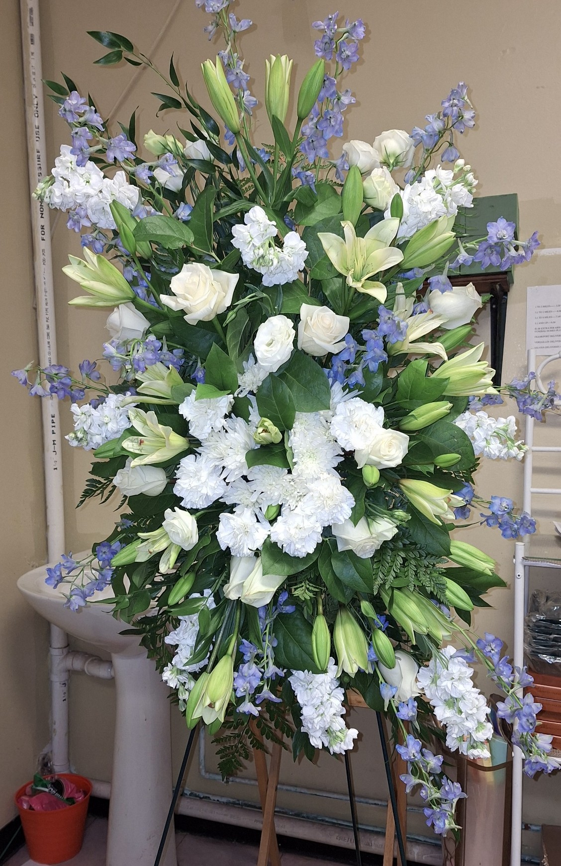 Dusty Blue Standing Spray