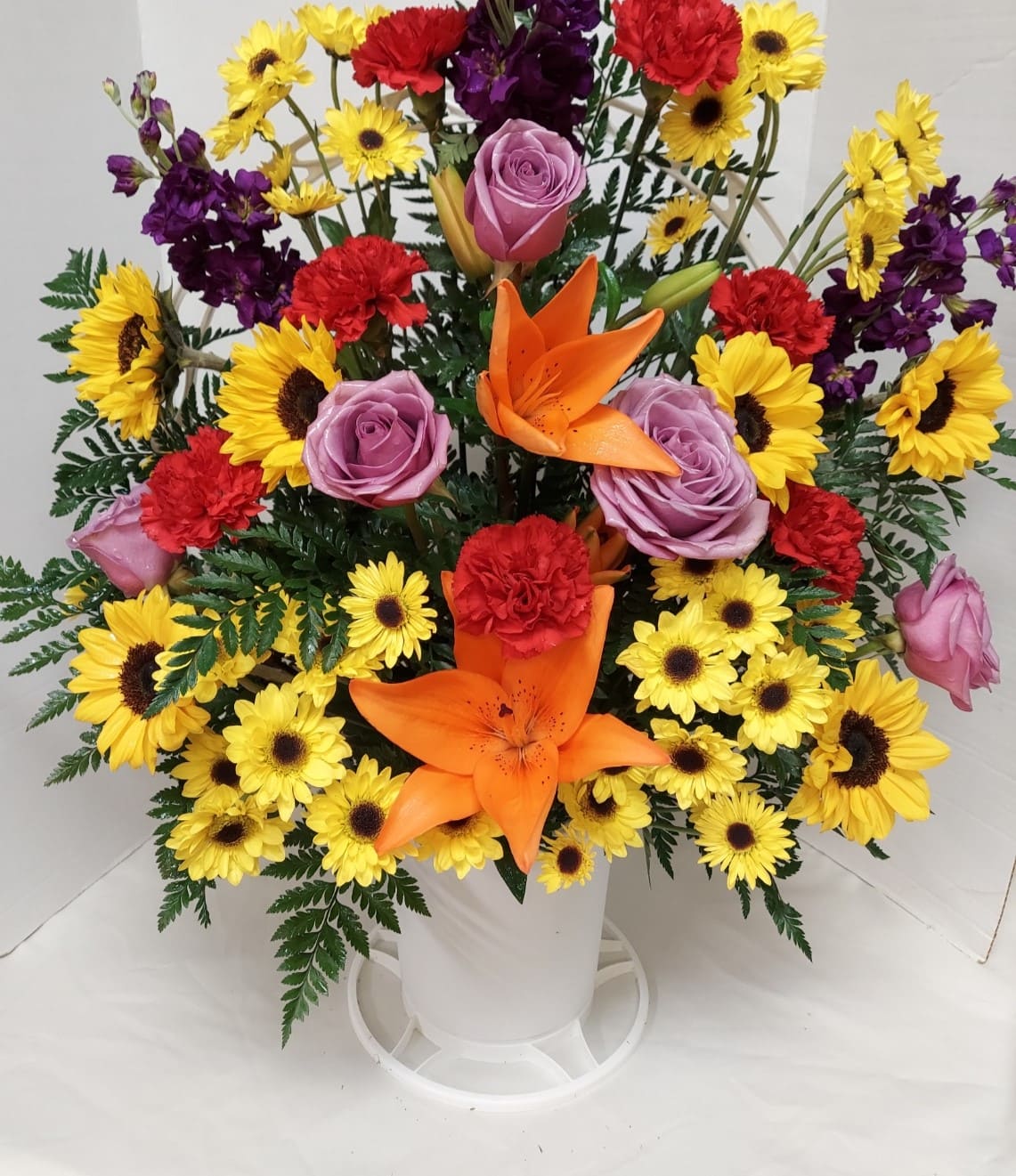 "Autumn Burst" Funeral Basket