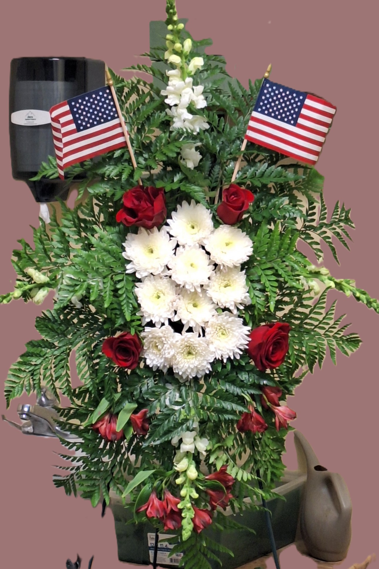 Patriotic Tribute Standing Spray