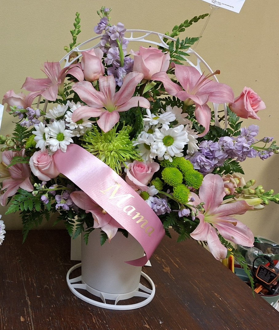 "Blush Pink" Funeral Basket